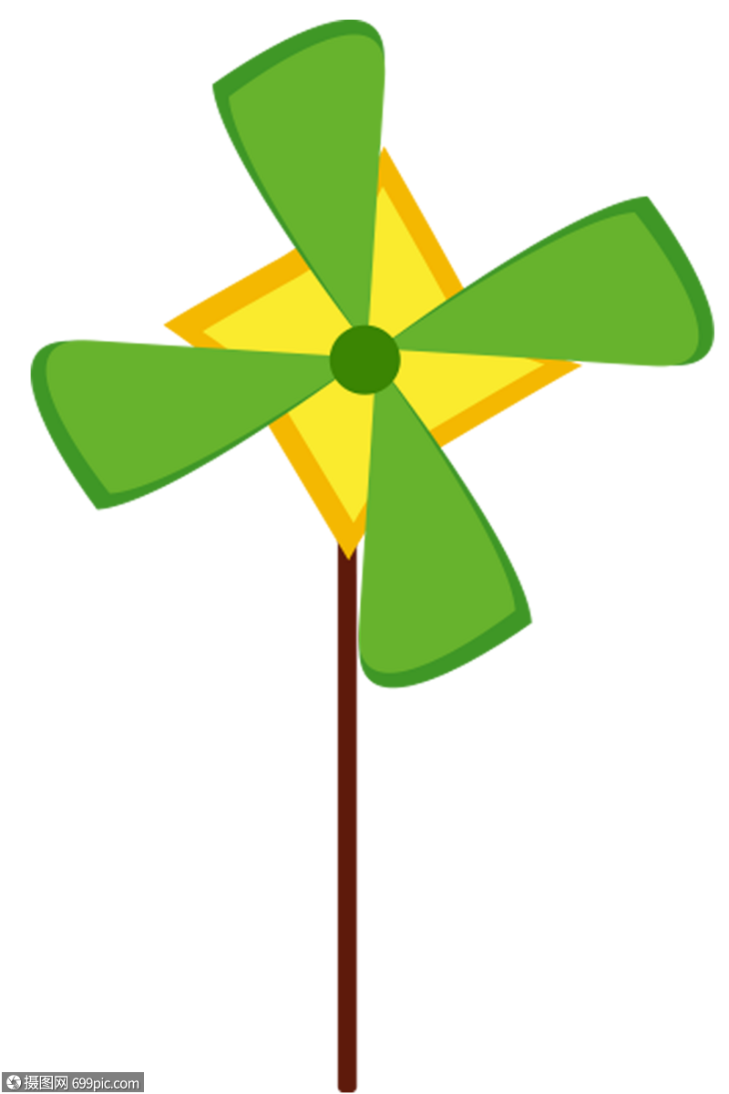 风车手绘插画高清图片素材