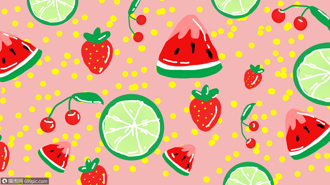 夏季水果插画