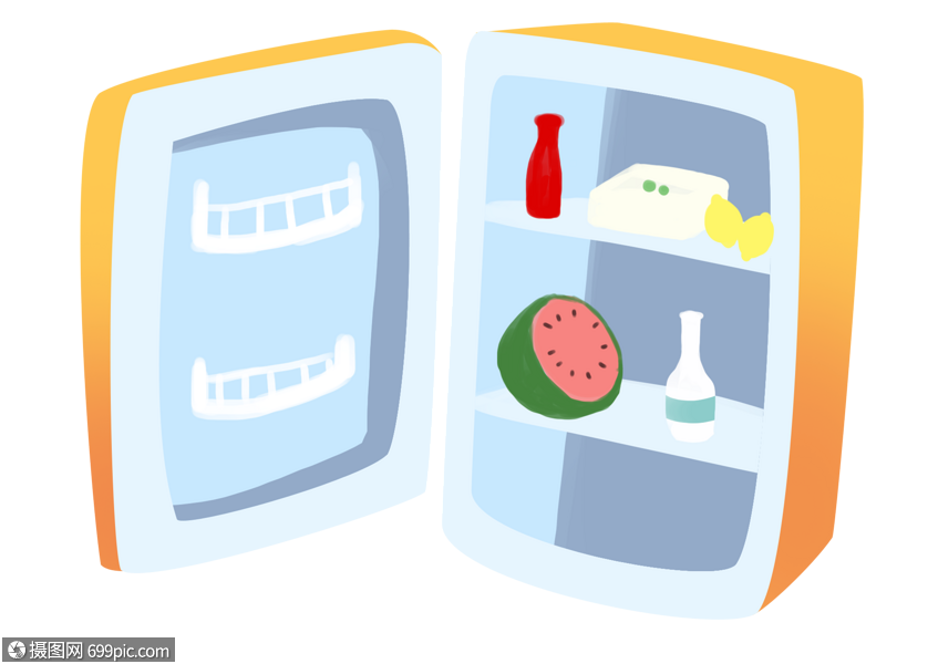 卡通冰箱