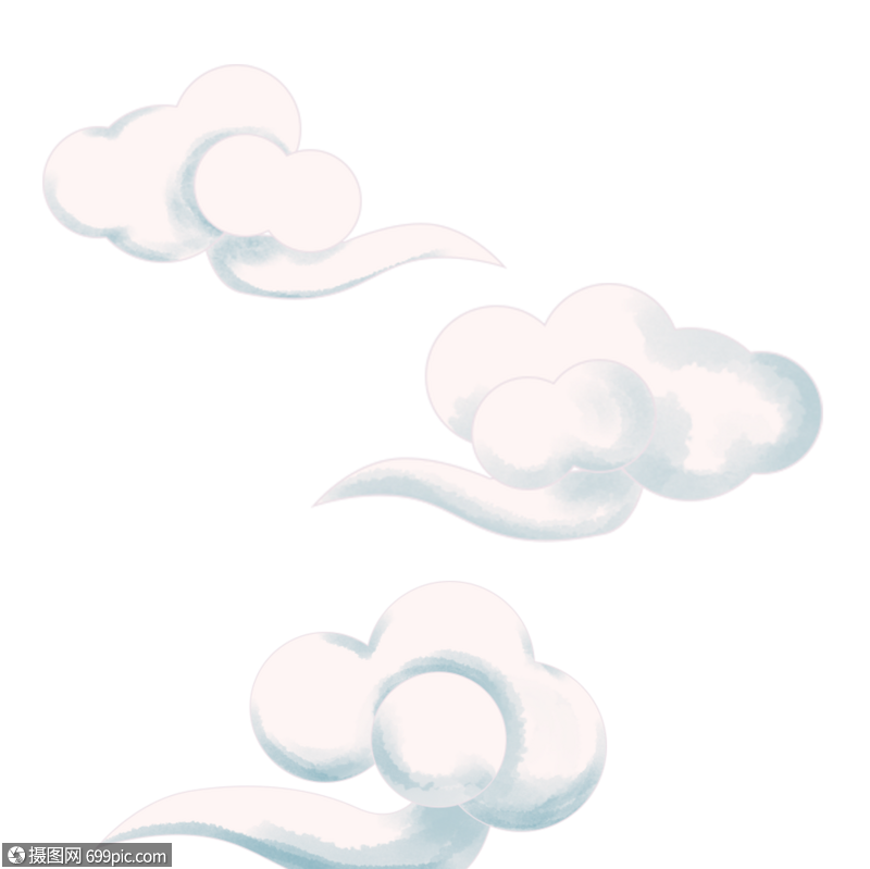 手绘云朵自然云层图片