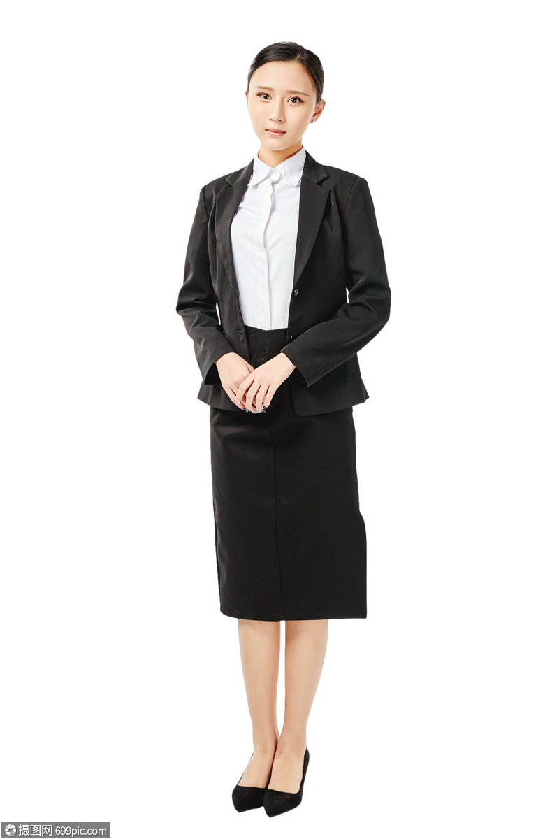 青年女性端正站姿礼仪青春