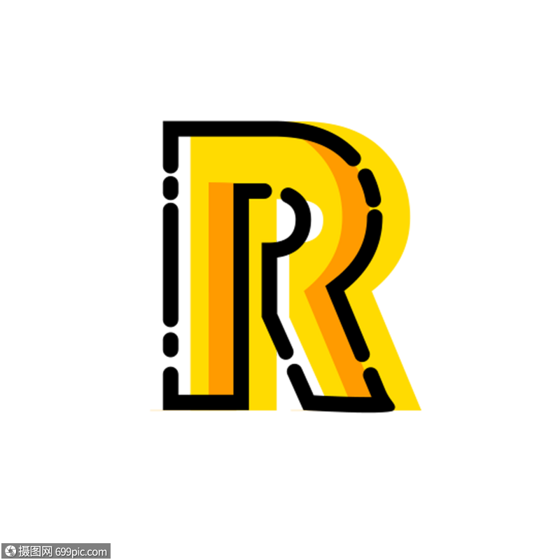 英文字母r字体设计