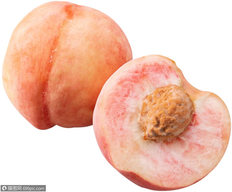 桃子切开的桃子夏日