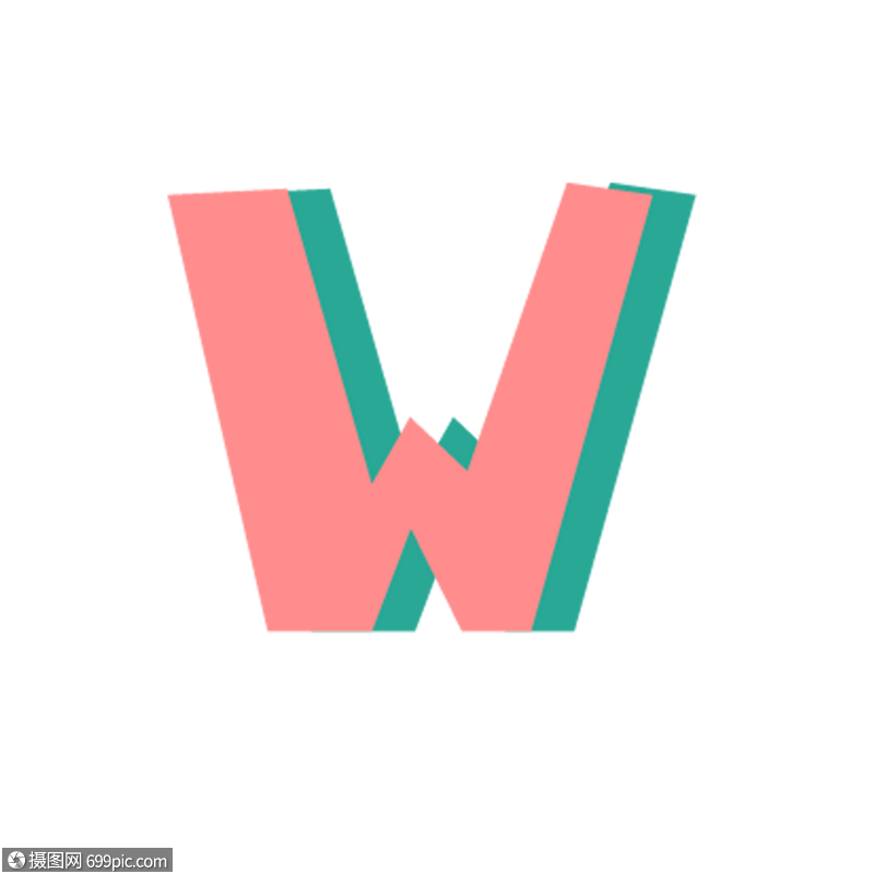 英文字母w字体设计