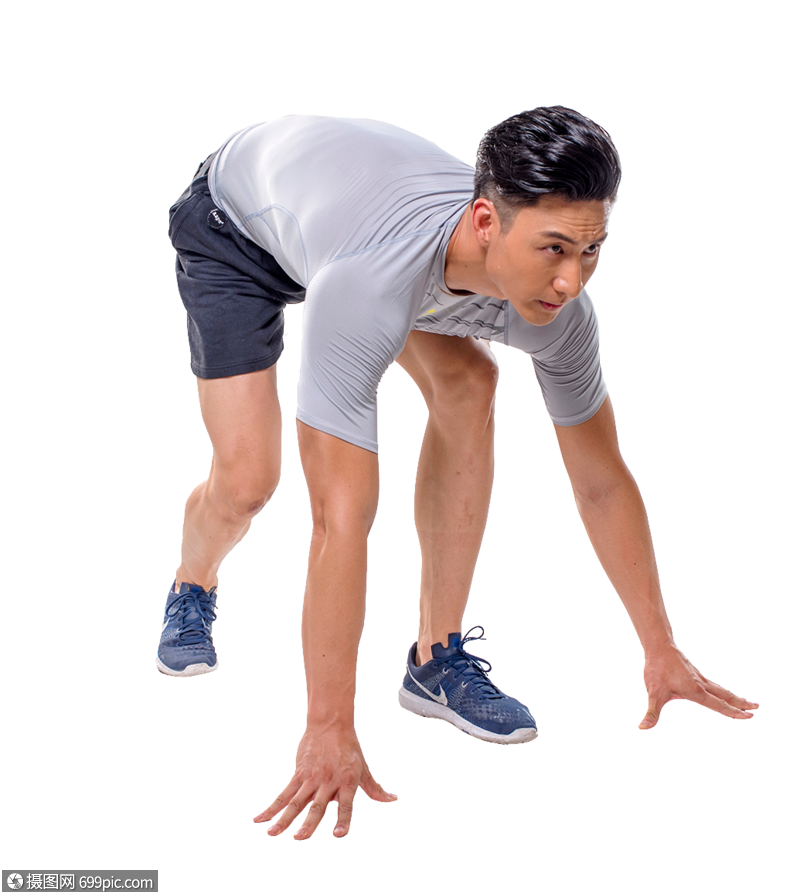 男子跑步动作底图