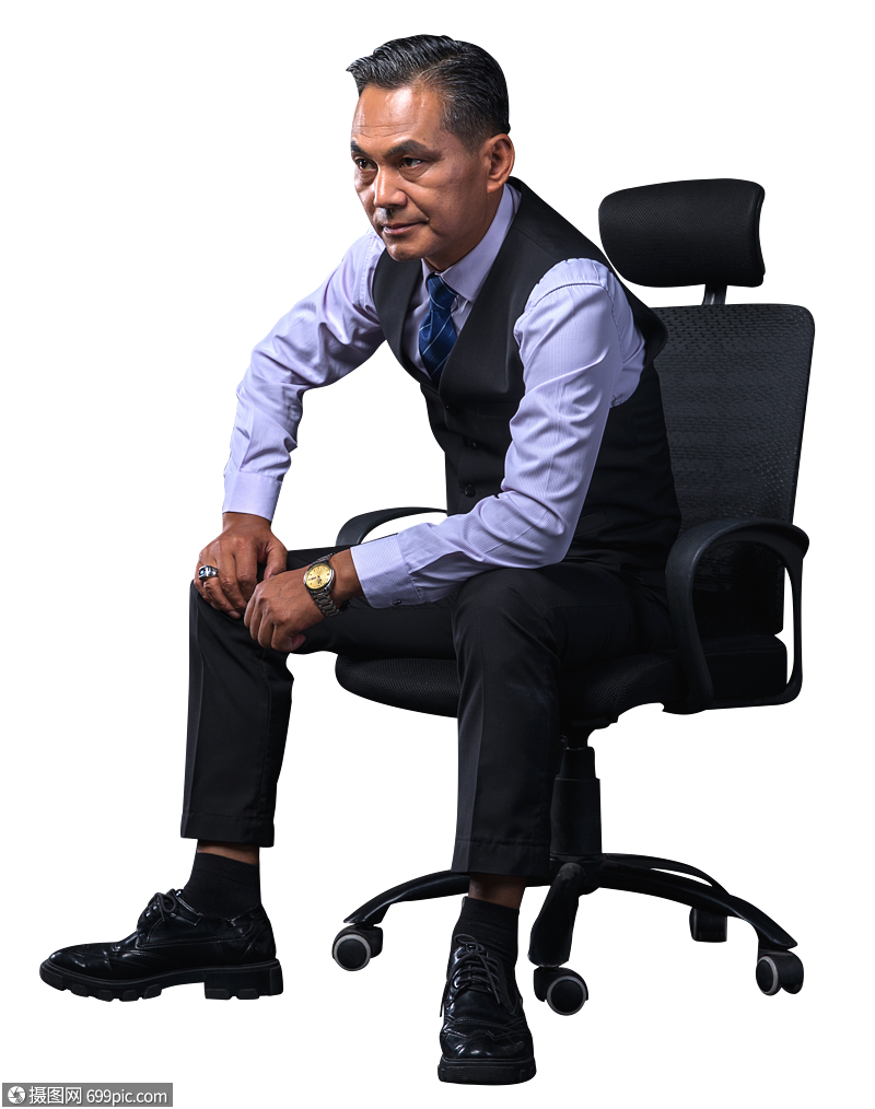 中年商务成功人士坐姿