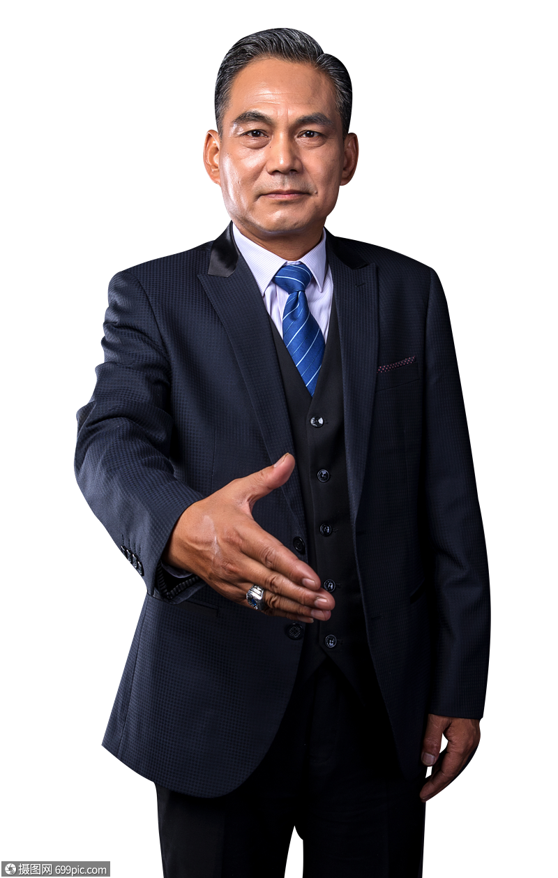 握手的中年商务成功人士