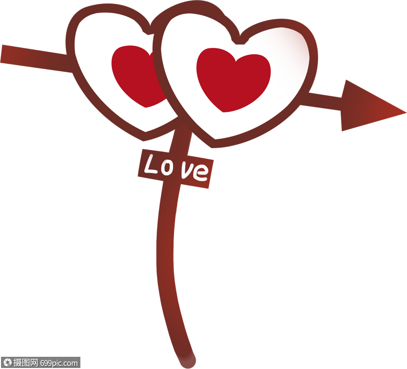 爱情指示牌指示箭头装饰素材