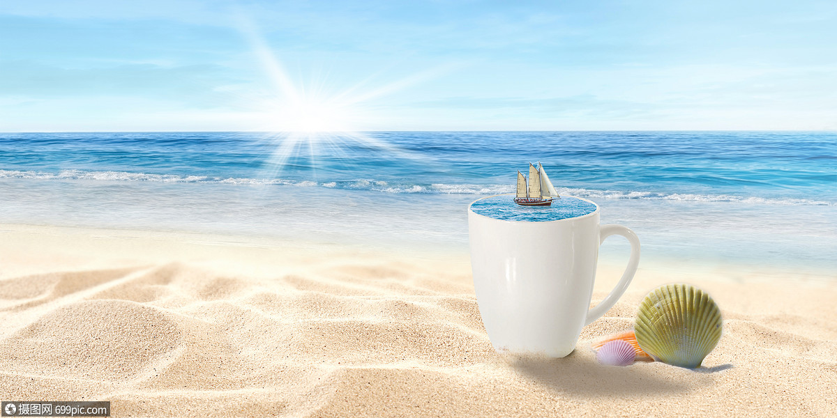 夏日清凉海边夏日清凉背景
