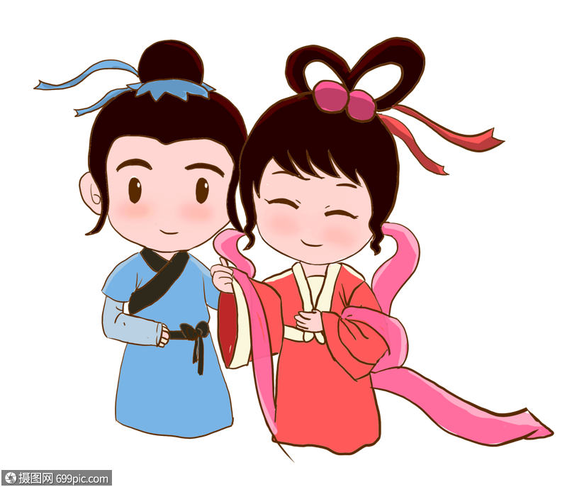 古装情侣牛郎织女图片