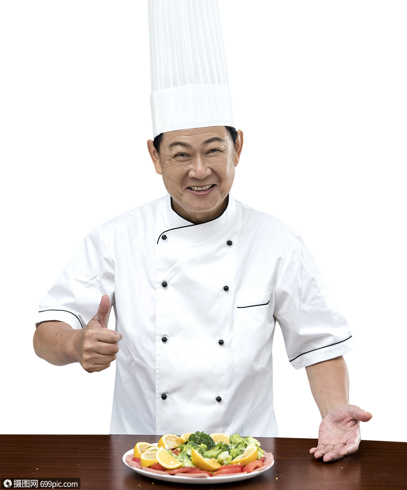 厨师上菜总厨烹饪图片