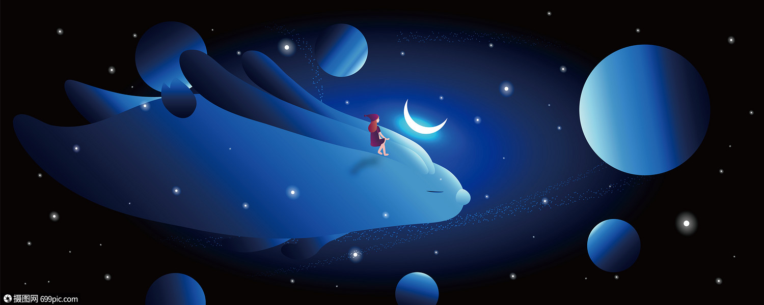 梦幻宇宙女孩夜幕图片