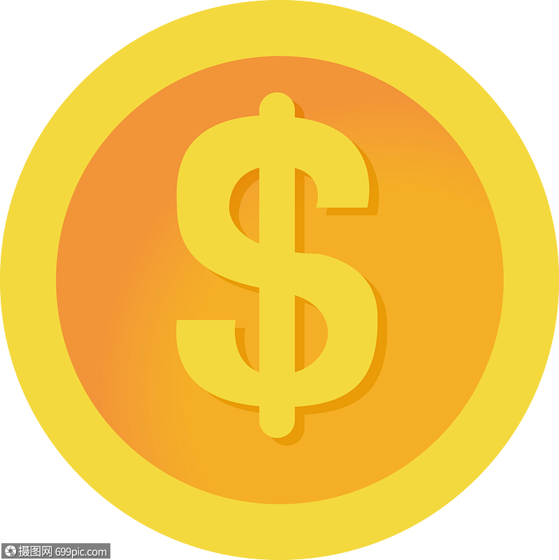 硬币美金美金符号图片