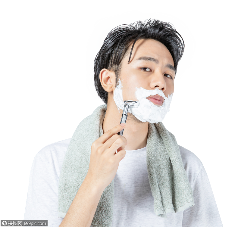 居家男性模特洗脸图片