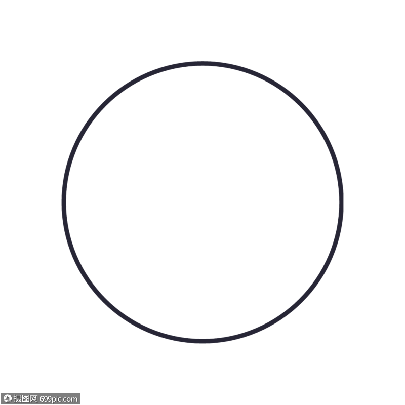 中空圆圆圈黑色高清图片素材