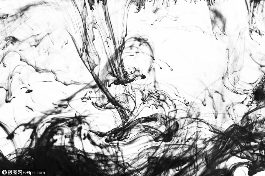 水墨烟雾黑色烟雾抽象烟雾