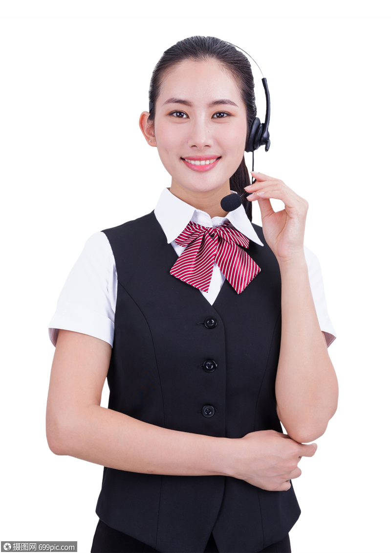 职业美女客服接听电话亲和行政