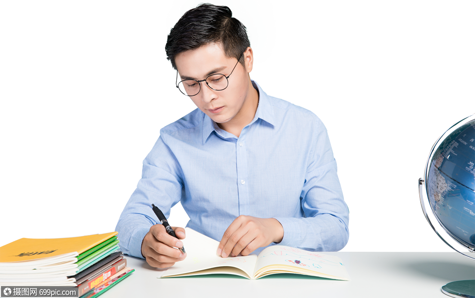 男教师教学戴眼镜教育