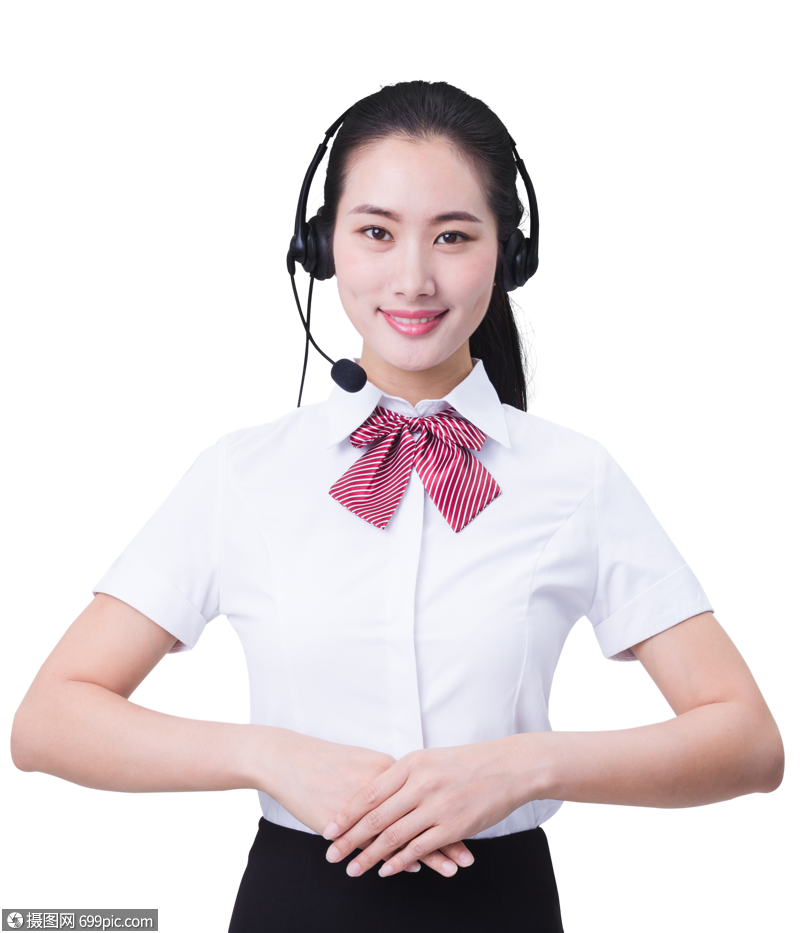 商业亲和力美女客服形象专业连接