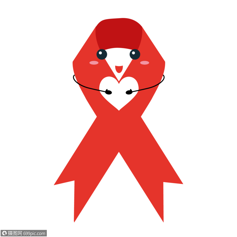 创意红色艾滋病标致设计