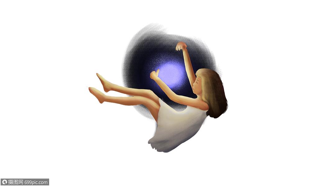 女孩的梦唯美星星图片