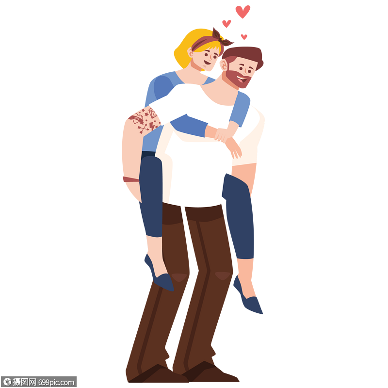 情侣爱的背人