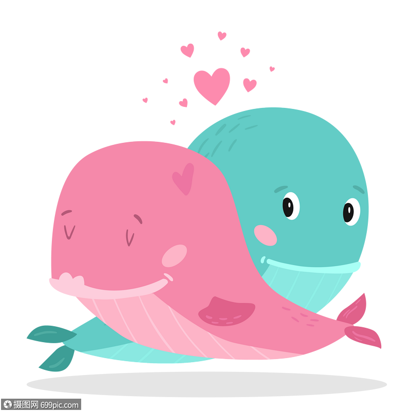 甜蜜约会小鲸鱼