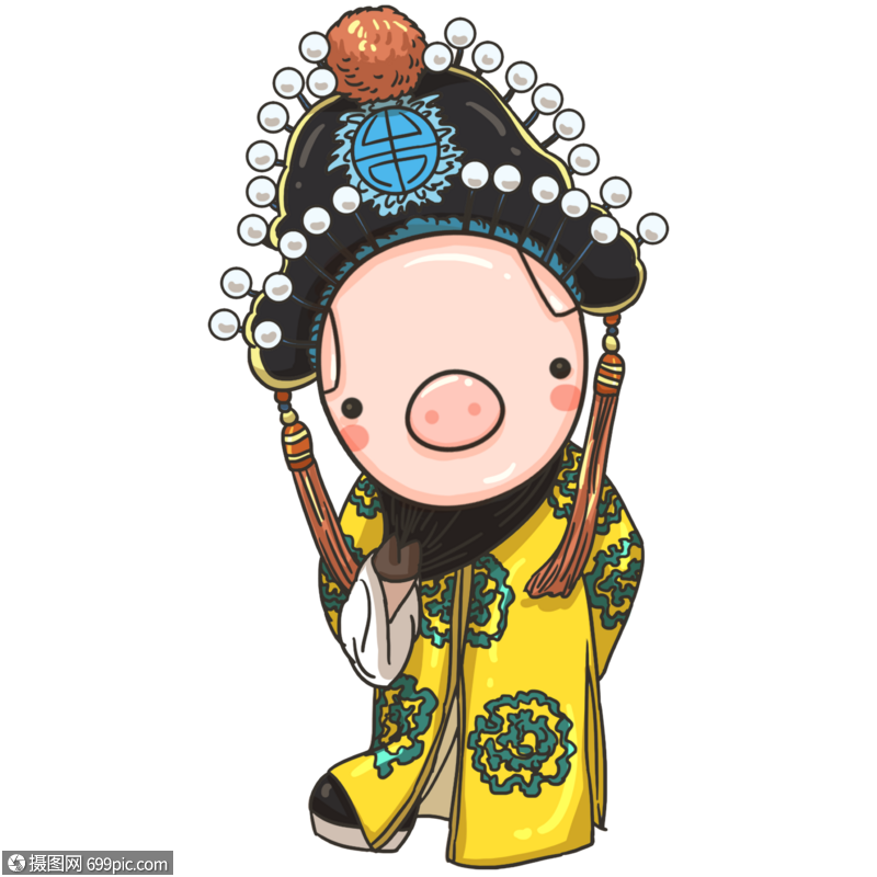 免抠元素 手绘/卡通元素 京剧花脸.psd