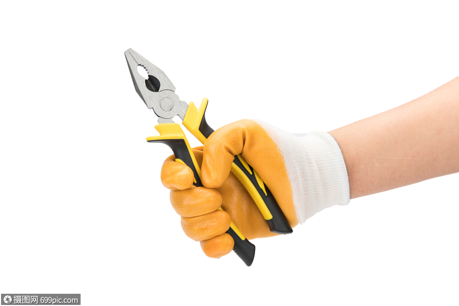 手拿钳子劳动素材图片