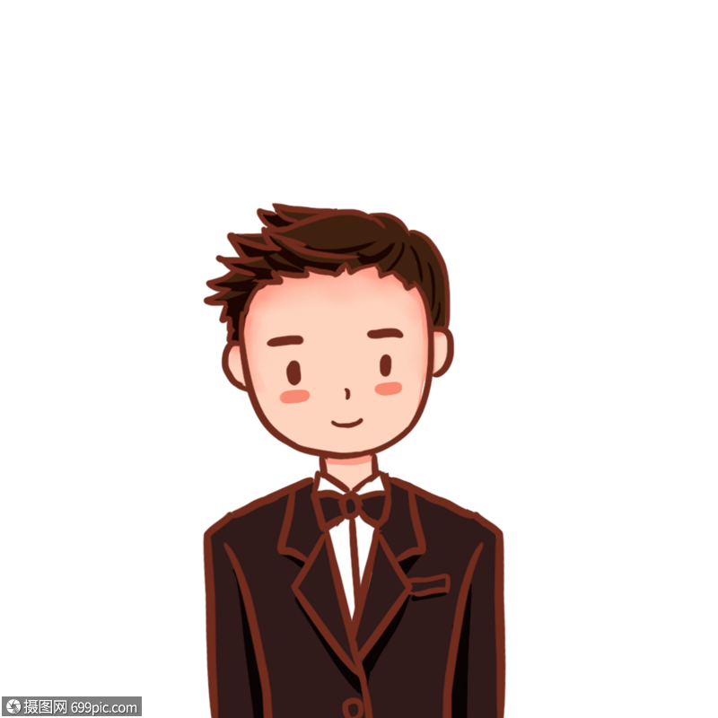 新郎男人手绘新郎图片