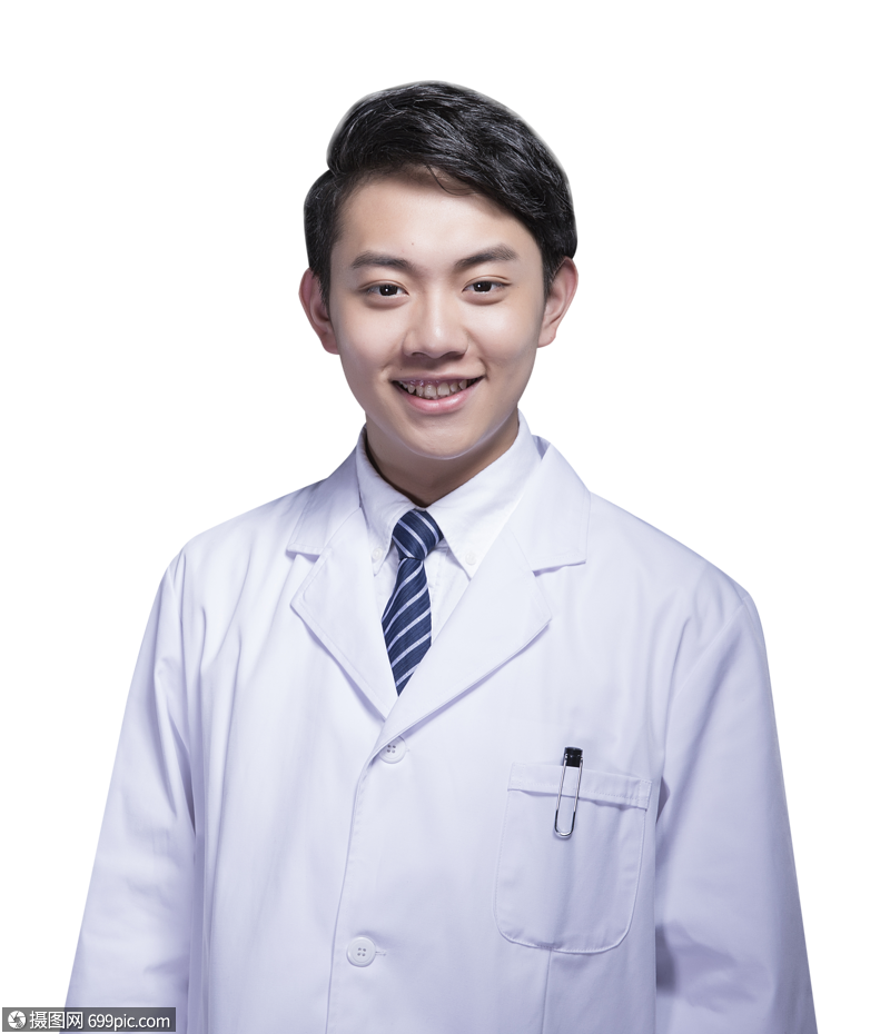 青年男性牙医生医治模特