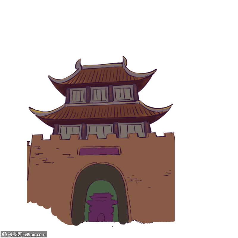 手绘/卡通元素 城楼.png