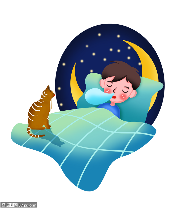 进入梦乡的男孩