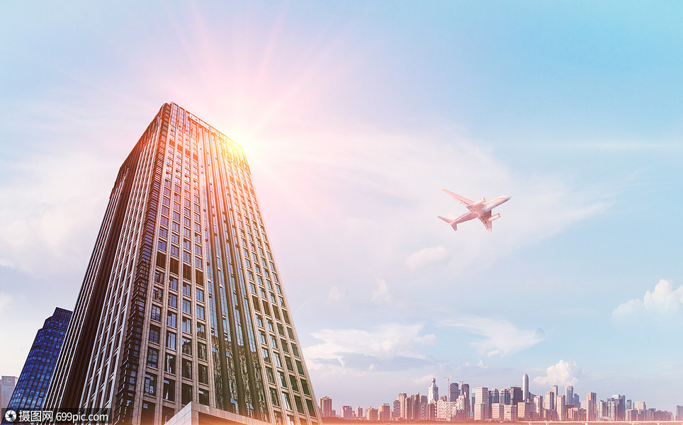 摄图网 创意合成 背景素材 商务城市企业文化.psd