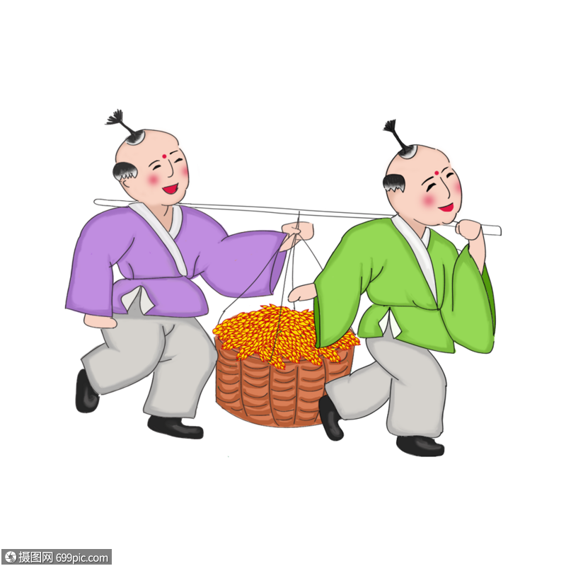 抬着金币的两个人