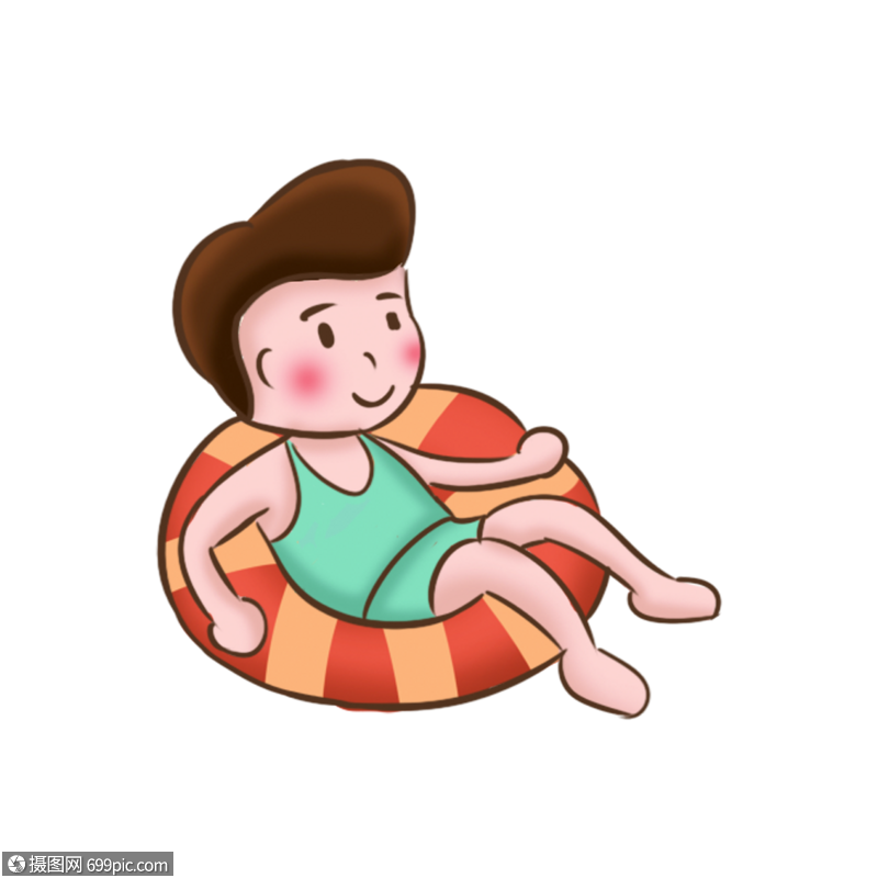 坐在游泳圈中的男孩男生男孩图片