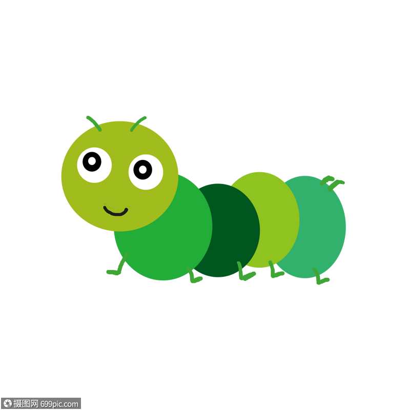 青虫子小动物卡通可爱