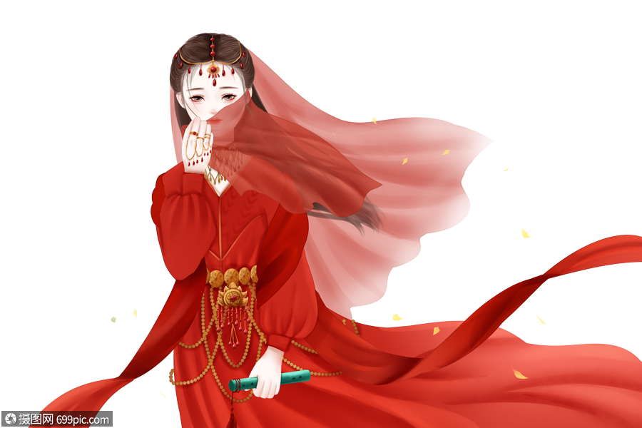 古风西域红衣姑娘