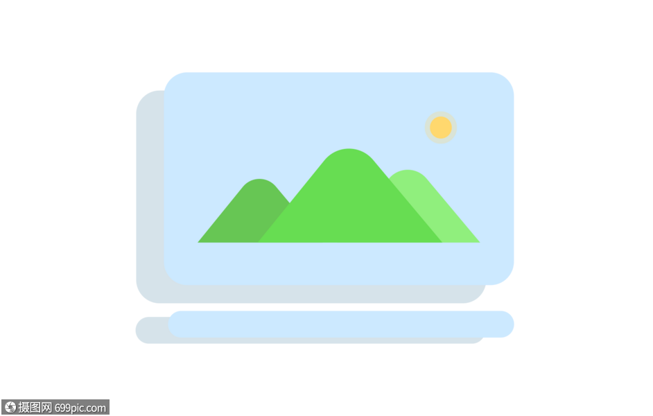电脑风景照片图标元素风景图标默认图片元素