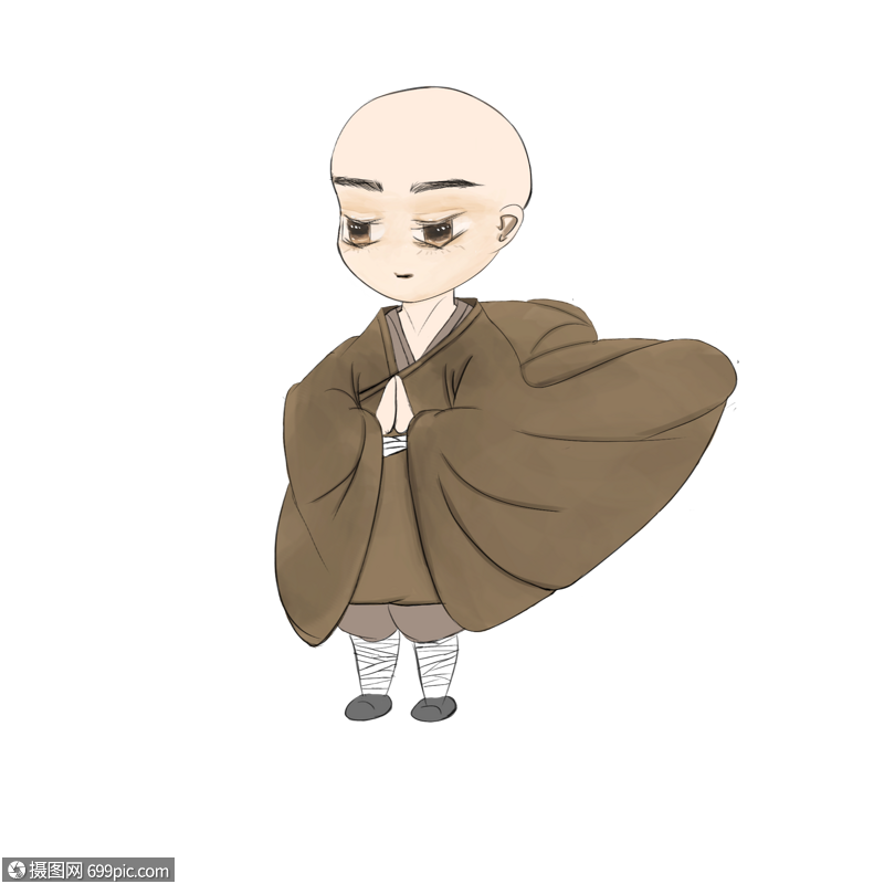 和尚卡通人物素材图片