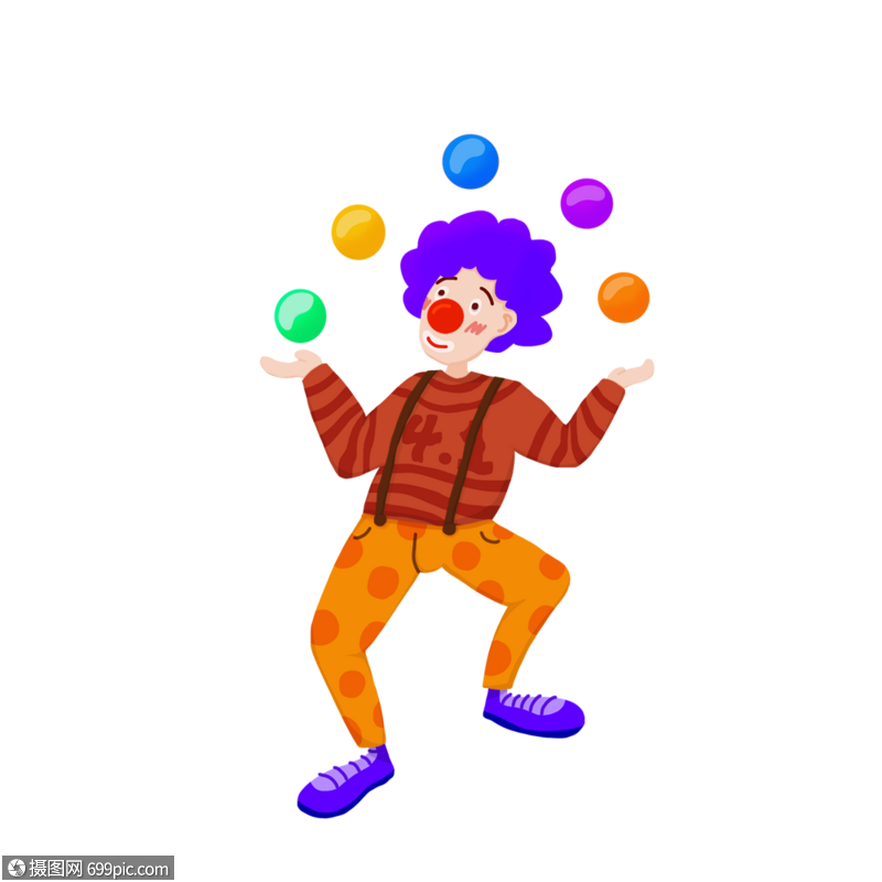 表演杂技的小丑