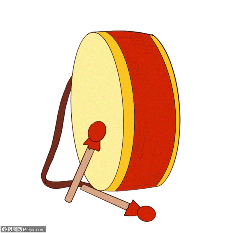 手绘卡通鼓