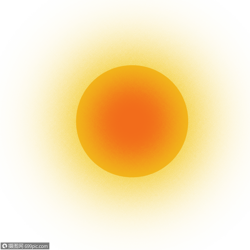 发光的太阳金光插画