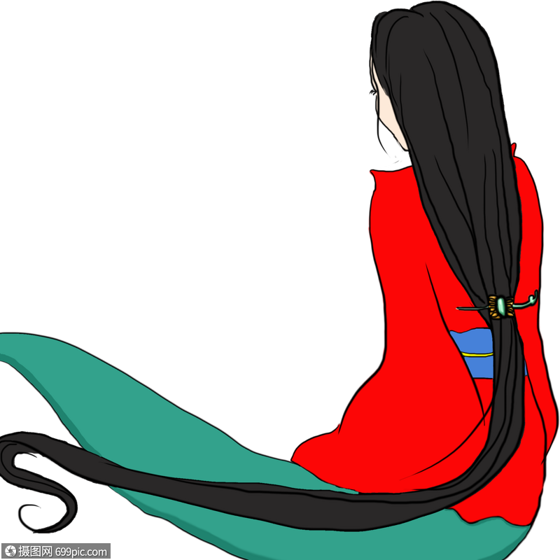 红衣蛇女蛇尾素材图片