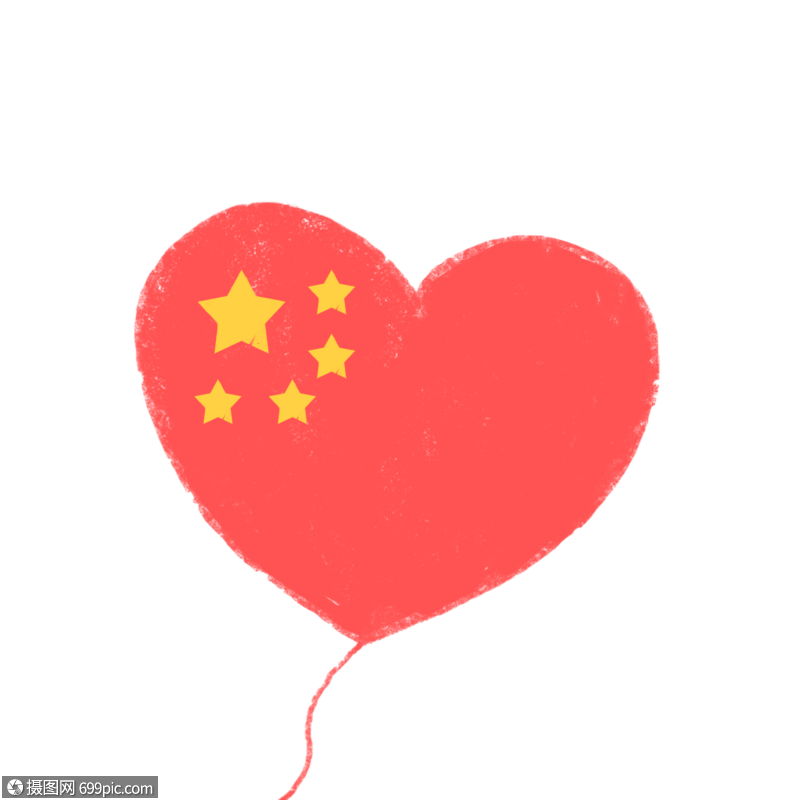 红色旗帜气球国旗51