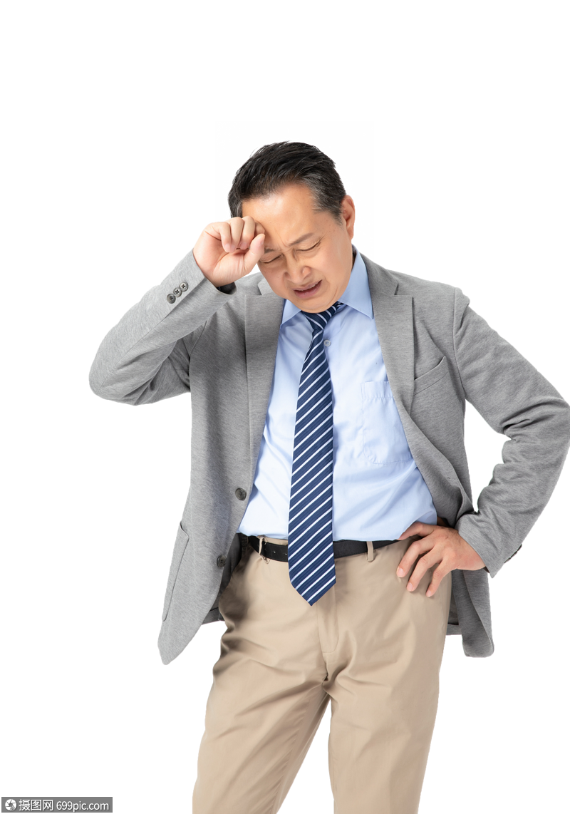 职场老人人物元素图片