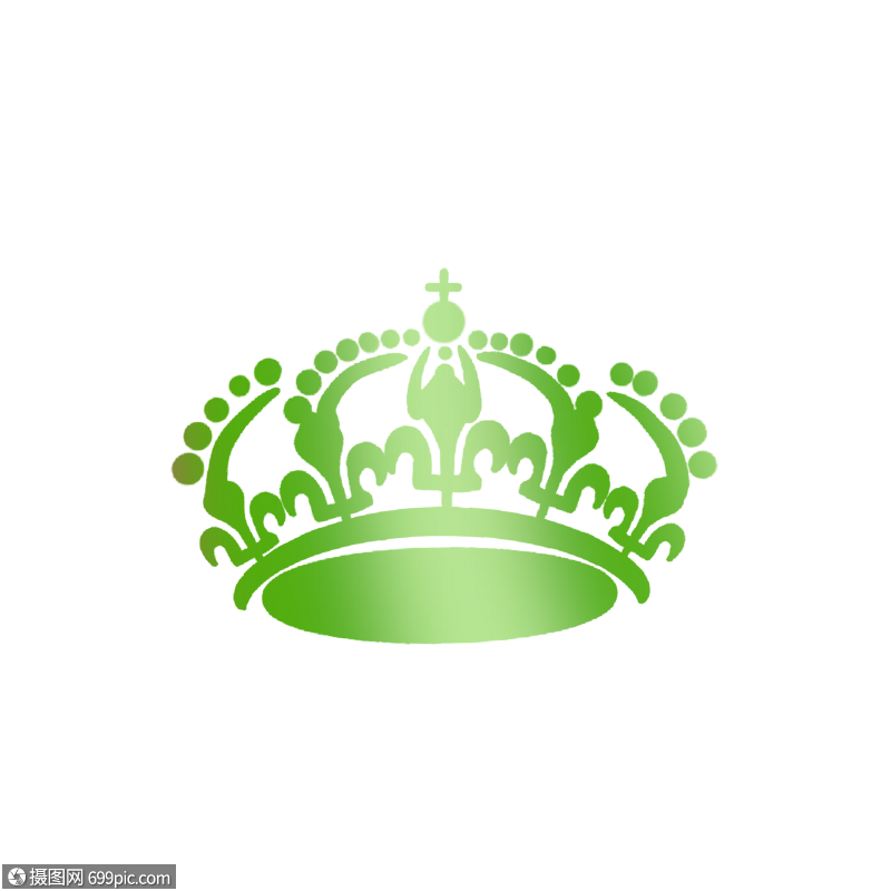 绿色渐变皇冠