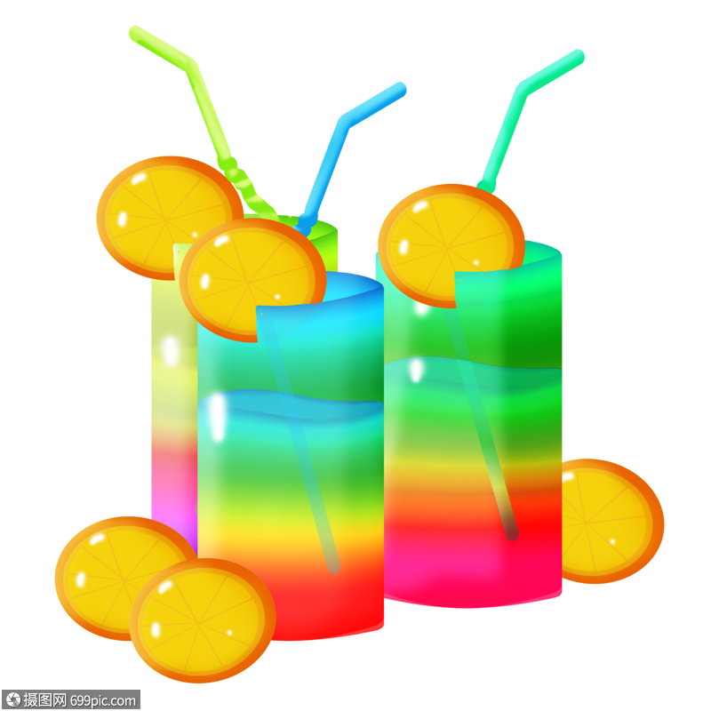 彩色饮料果汁素材图片