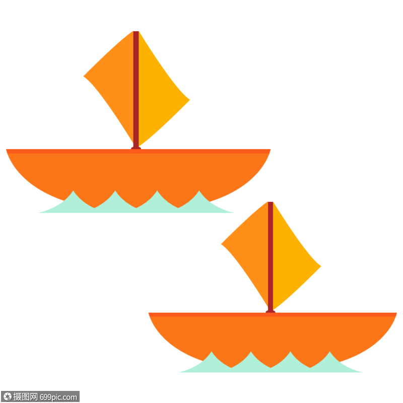 简易小船卡通绘制