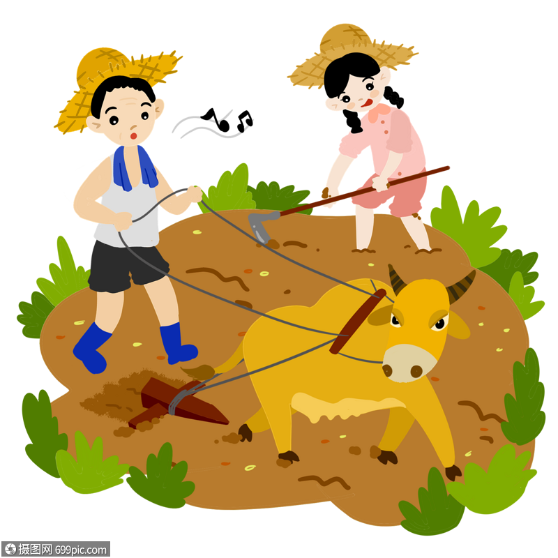 耕种的农民播种种地的农民